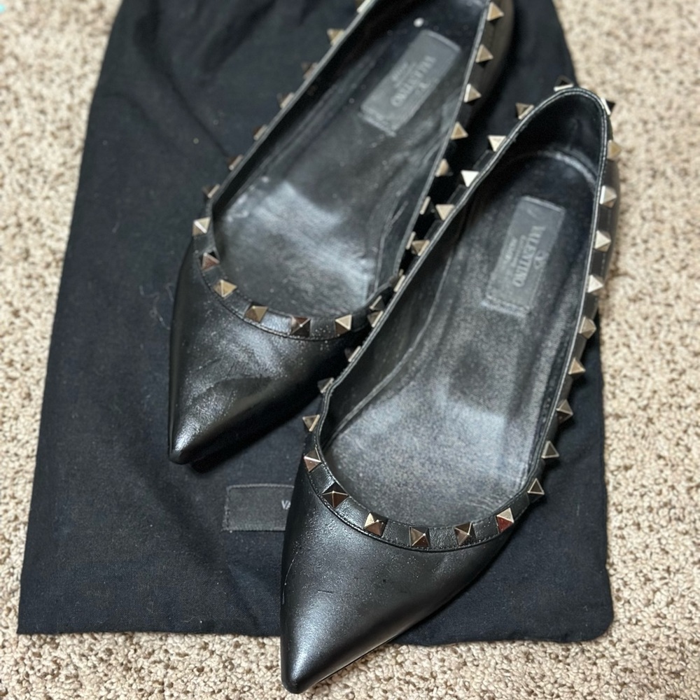 Valentino black flats.